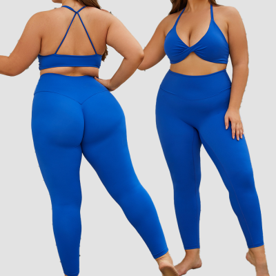 Plus Size Custom Yoga Outfit,Women High-Waist Workout Set,Breathable Gym Clothes for Women